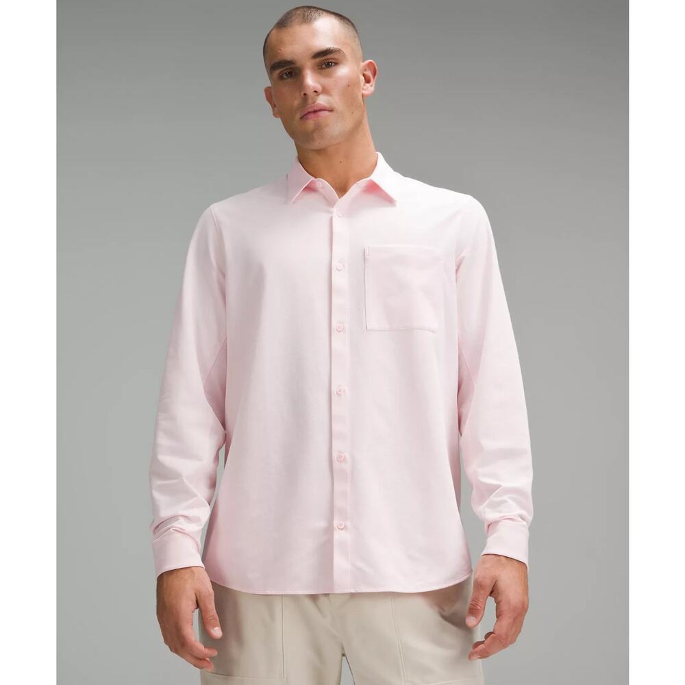 Lululemon Men's Commission Long-Sleeve Shirt Strawberry Milkshake XXL NWT